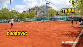 World No.1 & Dominic Thiem Practice - Belgrade 2022 | Court Level View