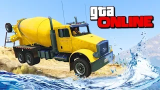 БЕТОНОМЕШАЛКА НА ВОДНОМ ИСПЫТАНИИ! - GTA 5 ONLINE ( ГТА 5 ОНЛАЙН )