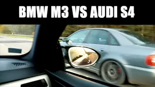 DRAG RACE BMW M3 VS AUDI S4 & SOUND