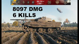 WoT Ace Tanker: E50, 8097 DMG, Redshire, Assault