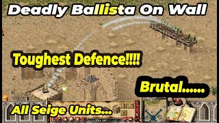 Deadly Ballistas Wall | Stronghold Crusader Toughest Defence Trick