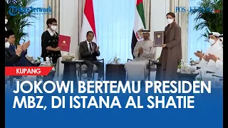 Presiden Jokowi Bertemu Presiden MBZ di Istana Al Shatie