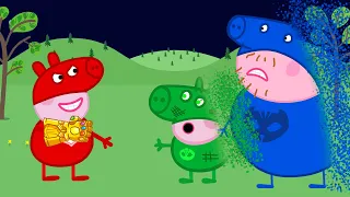 PEPPA PIG OWLLETE PJ MASK - PEPPA PIG THANOS AVENGEDS DELETE GEORGE AND DADDY PIG FUNNY ANIMATION