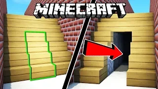 ¡LA HABITACIÓN SECRETA IMPOSIBLE DE ENCONTRAR EN MINECRAFT! 😁TUTORIAL MINECRAFT PUERTA EN ESCALERA