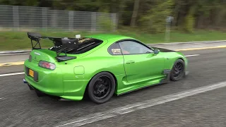 Cars Leaving Nürburgring Tankstelle - BMW Drifts, M3 G80 Armytrix, M3 E92, RS4 B5, 800HP Supra