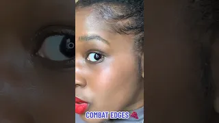 COMBAT EDGES 🍇 VS. EDGE BOOSTER 🍒 ON 4C NATURAL HAIR 👀👩🏾‍🦱- TIFFANI D