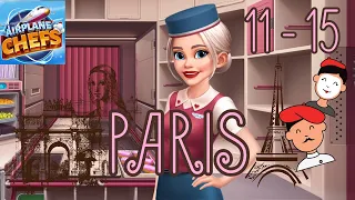 AIRPLANE CHEFS: Paris Levels 11 - 15  Expert Levels ⭐⭐⭐ (Cooking Game)