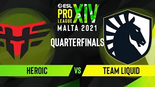 CS:GO - Heroic vs. Team Liquid [Overpass] Map 1 - ESL Pro League Season 14 - Quarterfinals