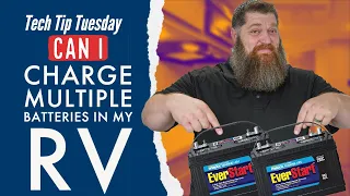 Can I charge multiple batteries together in my RV