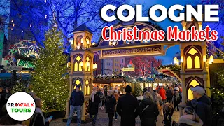 Cologne, Germany Christmas Market Tour - 4K60fps - with Captions