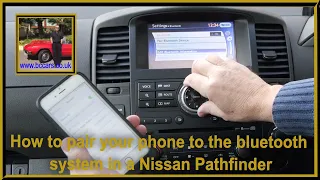 How to pair your phone to the bluetooth system in a Nissan Pathfinder