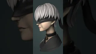 Blender スカルプトモデリング／9S【NieR Automata】