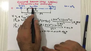 Coulomb Kanunu Soru Çözümü(Coulomb’s Law Example) @drilhancandan