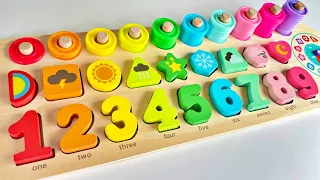 Numbers & Counting, Shapes Learning Activity Puzzle | Toddler Learning Video