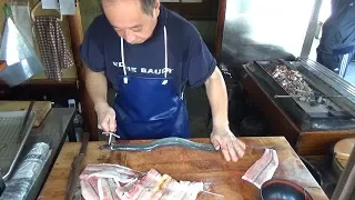 How to fillet a fish - Grilled eel in Japan