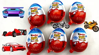 Collection of Kinder Joy with Car and Bikes Surprise inside
