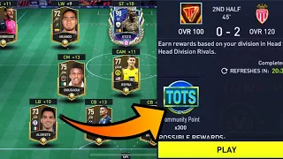 HOW TO BEAT 120 OVR MONACO WITH A GOLD TEAM IN TOTS MAIN CHAPTER | FIFA MOBILE 22