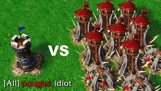 1 Scout Tower vs many Orc Towers and Burrows | Warcraft 3 Reforged Classic gfx