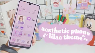 how to have an aesthetic phone lilac theme ✨💜 | samsung galaxy A32