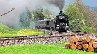 Bayerische S 3/6 auf der Allgäubahn - Bavarian steam train