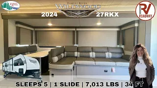 Massive Rear Living Room & KITCHEN!!! This is the New 2024 Forest River RV Wildwood 27RKX