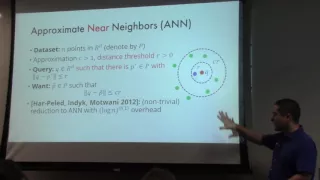 Ilya Razenshteyn on "Optimal Hashing-based Time-Space Trade-offs for Approximate Near Neighbors"