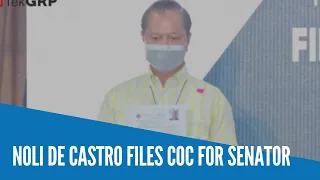 ‘Kabayan’ Noli de Castro files COC for senator