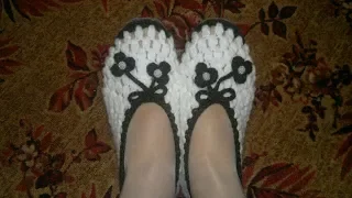 "ВЯЖЕМ ШНУРОК КРЮЧКОМ  для тапочек и  пинеток"//Knit lace crochet for Slippers and booties