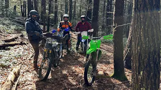 Early spring enduro! KX100,YZ250X,SUR RON,YZ250