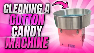 Cleaning a Cotton Candy Machine