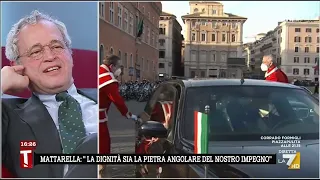 Quirinale, il Presidente Mattarella all'Altare della Patria. Il passaggio delle Frecce Tricolori