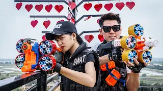 LTT Game Nerf War : Squad Warriors SEAL X Nerf Guns Fight Crime group Inhuman Dangerous Intruder