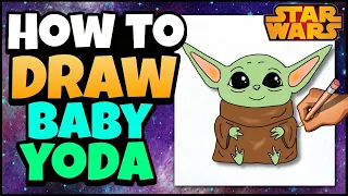 How to Draw Baby Yoda | Star Wars Art for Kids