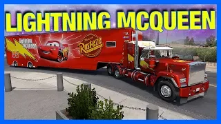 MACK TRUCK DELIVERS LIGHTNING MCQUEEN!! (American Truck Simulator)