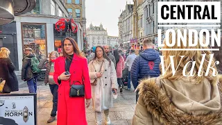 𝐋𝐎𝐍𝐃𝐎𝐍 𝐂𝐈𝐓𝐘 𝐖𝐀𝐋𝐊 | Evening Walking Tour  in Central London - Leicester Square to Posh Mayfair 4K HDR