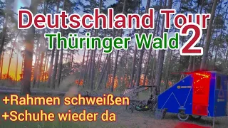 Thüringer Wald/Rahmen schweißen/Schuhe wieder da