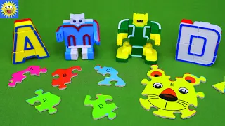 Learning the ABC's with Growing Little Ones for Jesus Alphabet Puzzle Letter Sounds Robot Toy Video