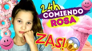 24 HORAS COMIENDO ROSA | EXAMEN DE BAILE | ME HAGO DAÑO EN EL HIELO | Daniela Golubeva