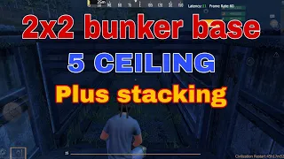 2x2 bunker design/ 5 ceiling+wall stacking #lios #ldrs #pvp #basedesign @ez_rox