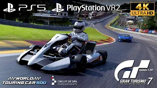 Gran Turismo 7 | PSVR2 | World Touring Car 600 | Circuit de Spa-Francorchamps | Kart (No Commentary)