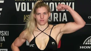 Andrea Lee and Miranda Maverick - Official Weigh-ins - (UFC 298: Volkanovski vs. Topuria) - /r/WMMA