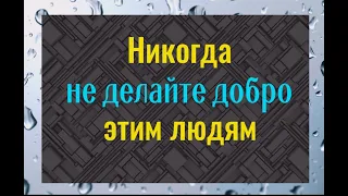 Почему ни в коем случае, не нужно делать добро этим людям