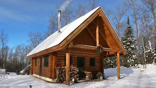 Off Grid Living in a Simple Log Cabin. Daily Life as a Full Time Homesteader. January 2024