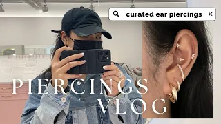 come get piercings in korea with me | curated ears & new dainty gold jewelry ✨