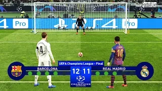 PES 2019 | Barcelona vs Real Madrid | Final UEFA Champions League (UCL) | Penalty Shootout