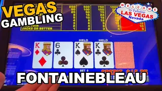 Historical Video! I went for a Tier Match at Fontainebleau, and played video poker.