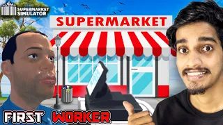 I HIRED MY FIRST WORKER | SUPERMARKET SIMULATOR GAMEPLAY #3