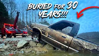 Rescuing An Old Mazda Pickup After Being Abandoned Underwater For 30 years!