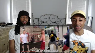 Jake Paul vs Tyron Woodley Side by Side Boxing Footage Reaction