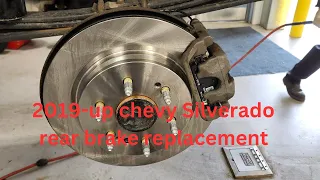 2019- up Chevy Silverado rear brake replacement